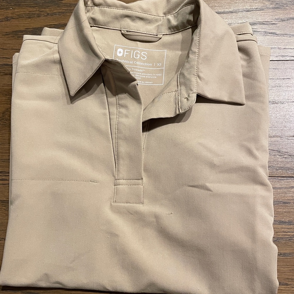figs polo scrub top